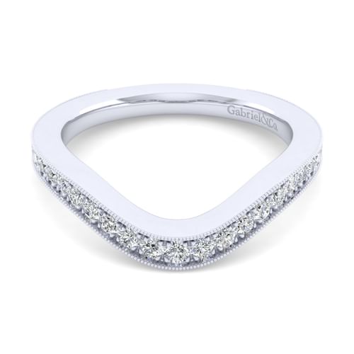 14K White Gold Matching Wedding Band