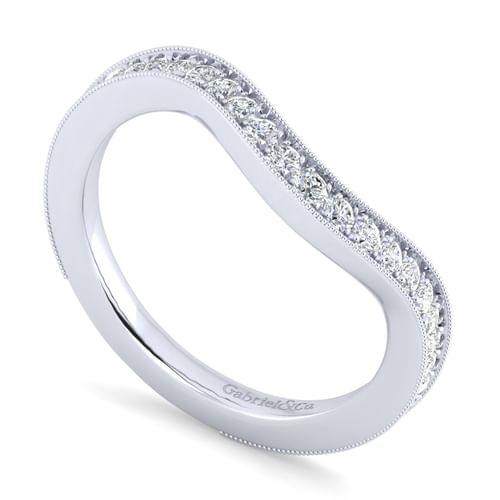 14K White Gold Matching Wedding Band