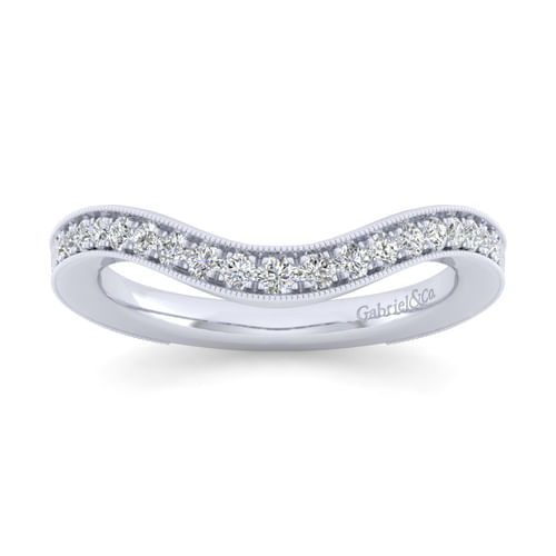14K White Gold Matching Wedding Band