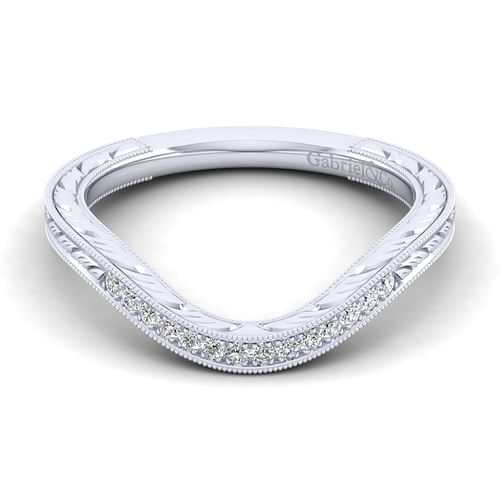 14K White Gold Matching Wedding Band