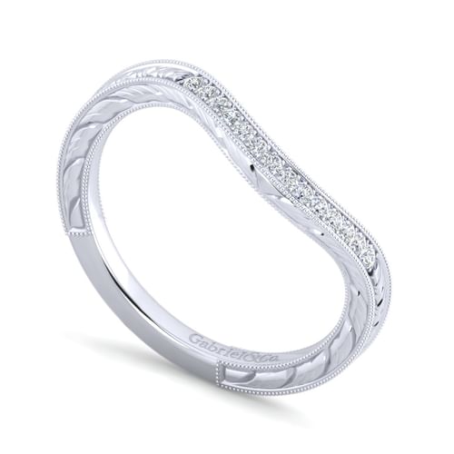 14K White Gold Matching Wedding Band