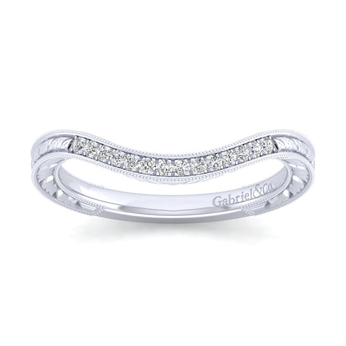14K White Gold Matching Wedding Band