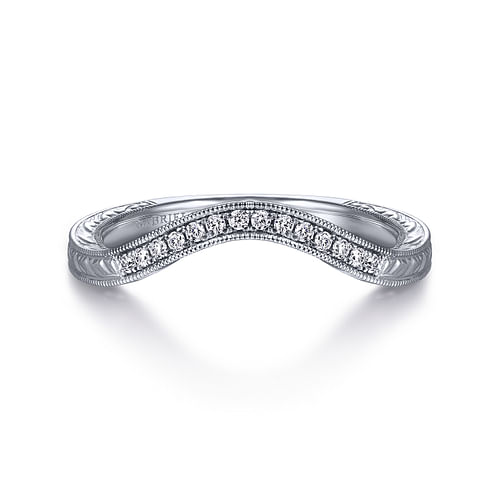 14K White Gold Matching Wedding Band