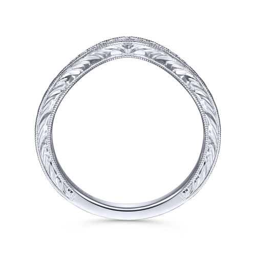 14K White Gold Matching Wedding Band