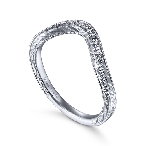 14K White Gold Matching Wedding Band