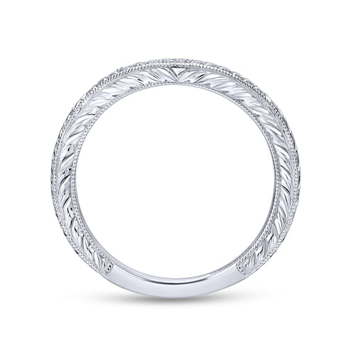 14K White Gold Matching Wedding Band