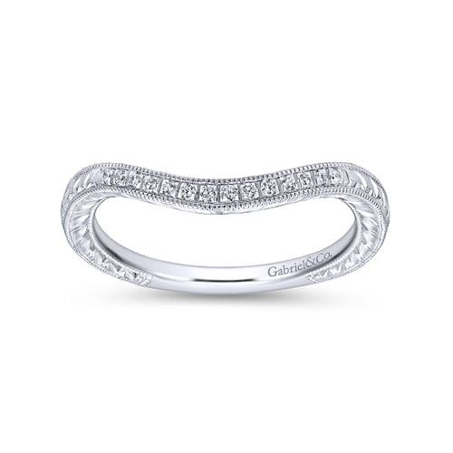 14K White Gold Matching Wedding Band