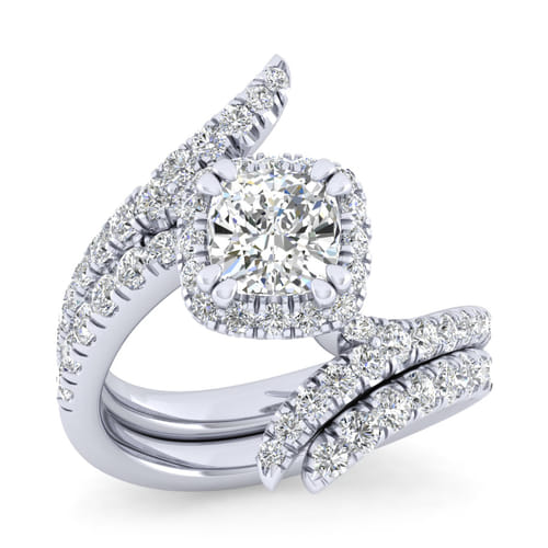 14K White Gold Matching Wedding Band