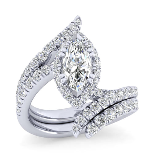 14K White Gold Matching Wedding Band