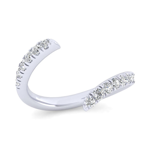 14K White Gold Matching Wedding Band