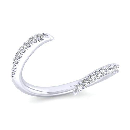 14K White Gold Matching Wedding Band