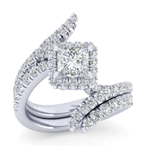 14K White Gold Matching Wedding Band
