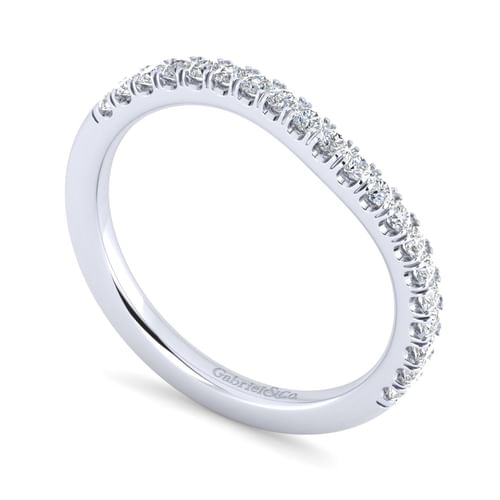 14K White Gold Matching Wedding Band