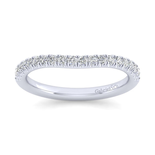 14K White Gold Matching Wedding Band
