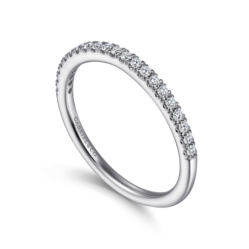 14K White Gold Matching Wedding Band