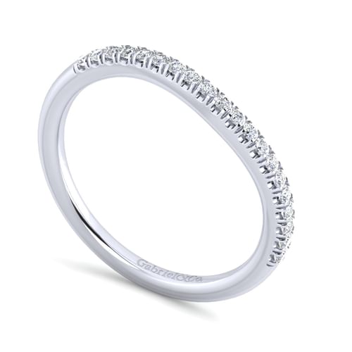 14K White Gold Matching Wedding Band