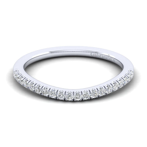 14K White Gold Matching Wedding Band