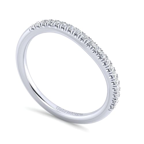 14K White Gold Matching Wedding Band