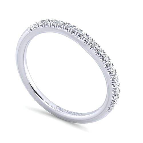 14K White Gold Matching Wedding Band