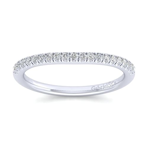 14K White Gold Matching Wedding Band