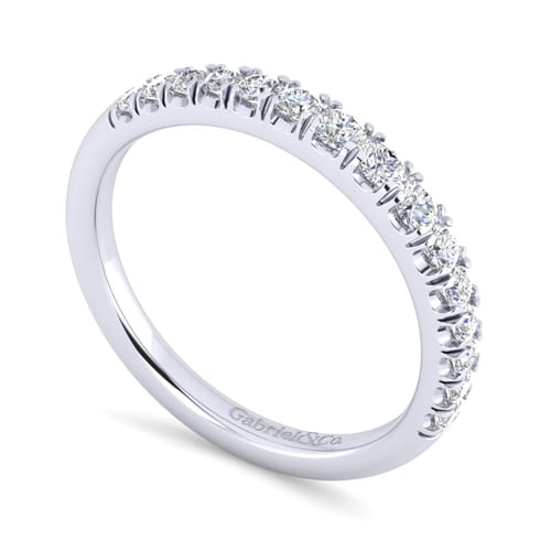 14K White Gold Matching Wedding Band