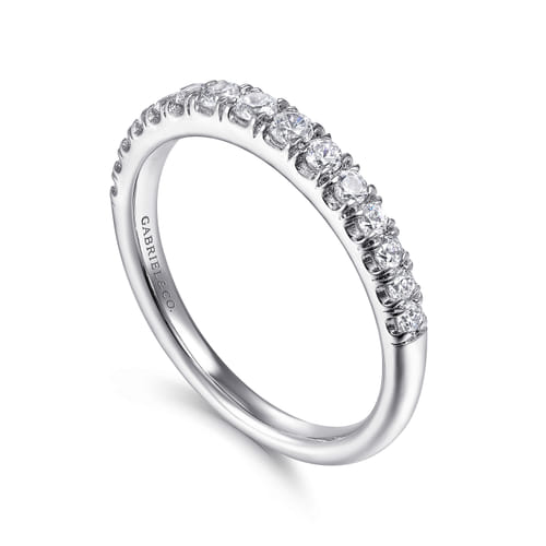 14K White Gold Matching Wedding Band