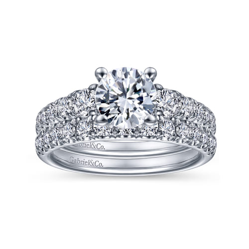 14K White Gold Matching Wedding Band