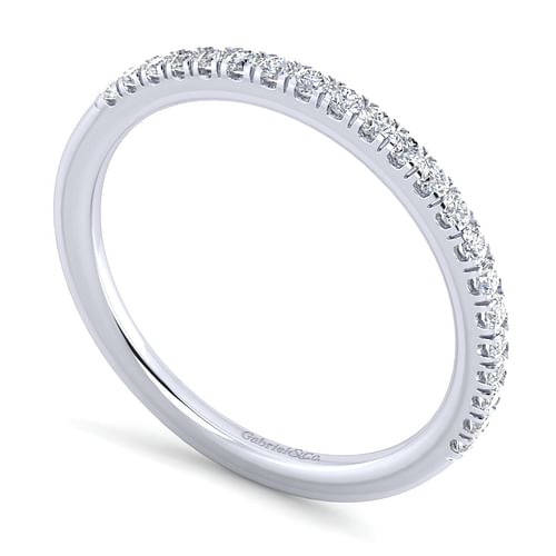 14K White Gold Matching Wedding Band