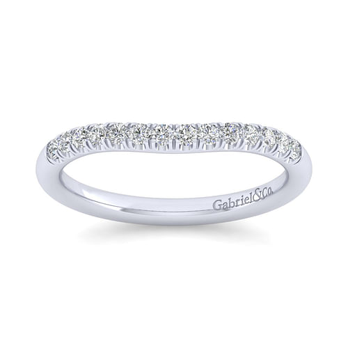 14K White Gold Matching Wedding Band