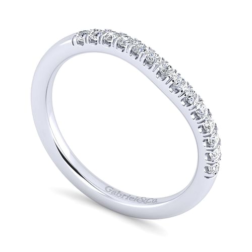 14K White Gold Matching Wedding Band