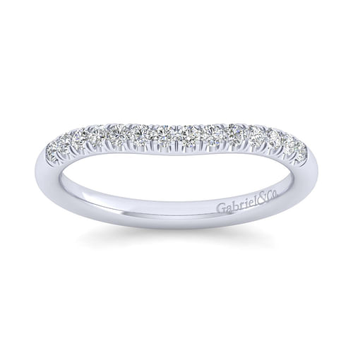 14K White Gold Matching Wedding Band