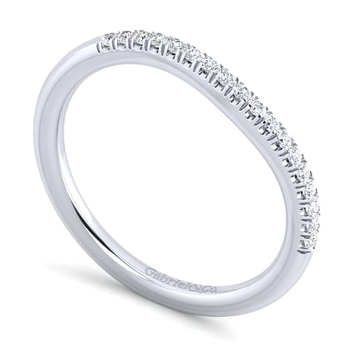 14K White Gold Matching Wedding Band