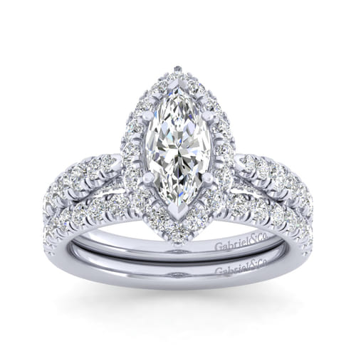 14K White Gold Matching Wedding Band