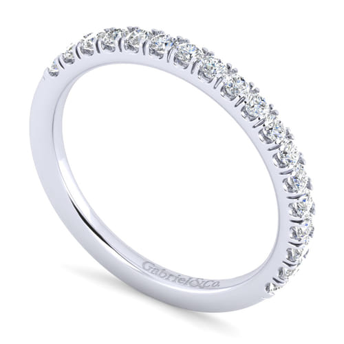 14K White Gold Matching Wedding Band