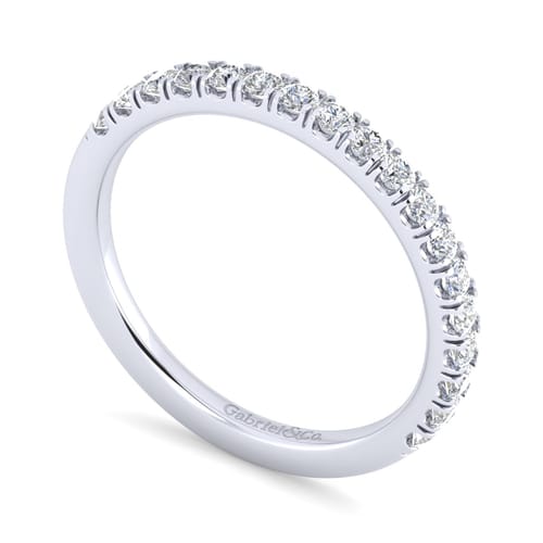 14K White Gold Matching Wedding Band