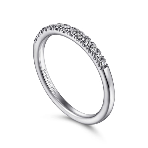 14K White Gold Matching Wedding Band