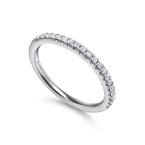 14K White Gold Matching Wedding Band