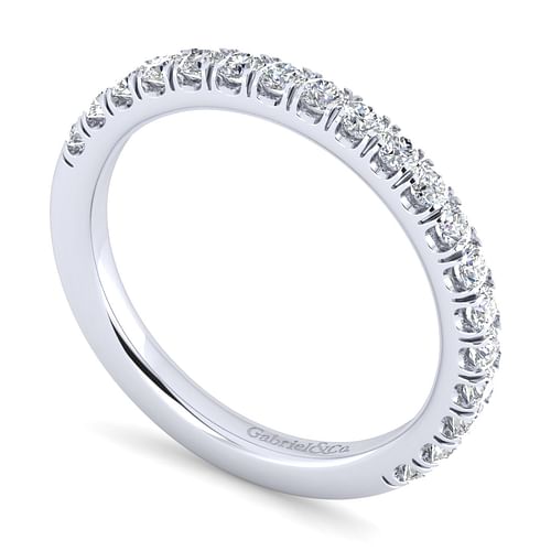 14K White Gold Matching Wedding Band