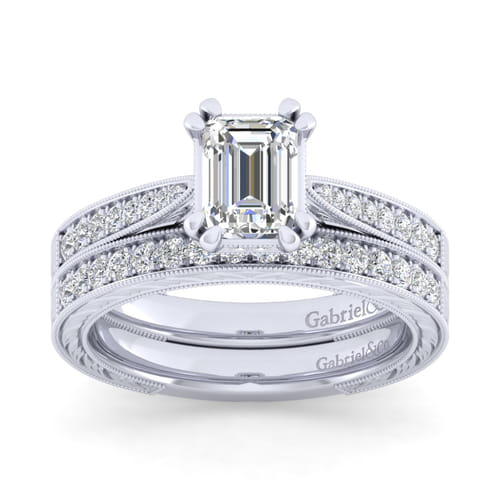 14K White Gold Matching Wedding Band