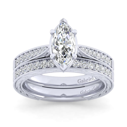 14K White Gold Matching Wedding Band 14K White Gold Matching Wedding Band