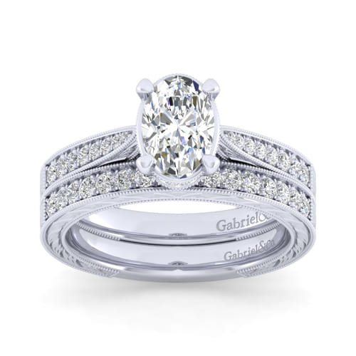 14K White Gold Matching Wedding Band