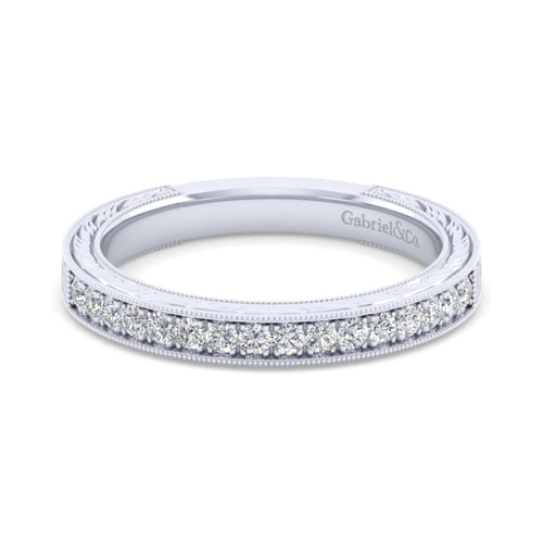14K White Gold Matching Wedding Band