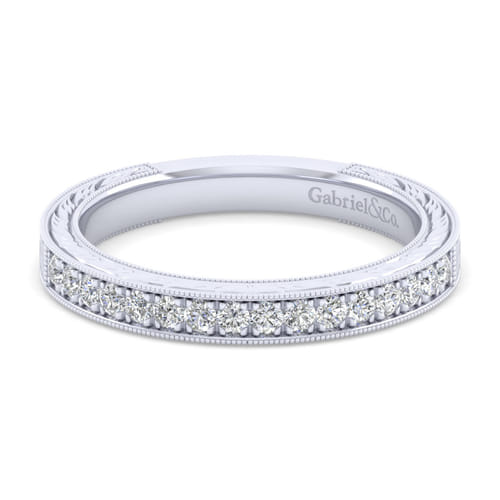 14K White Gold Matching Wedding Band