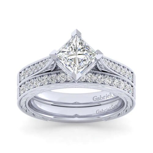 14K White Gold Matching Wedding Band
