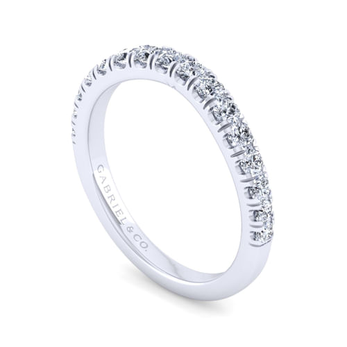 14K White Gold Matching Wedding Band