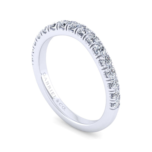 14K White Gold Matching Wedding Band
