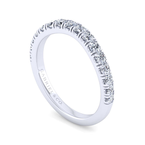 14K White Gold Matching Wedding Band