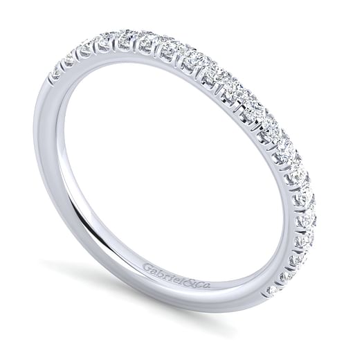 14K White Gold Matching Wedding Band