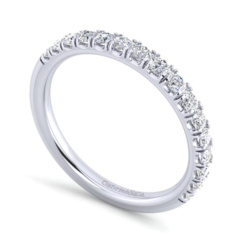 14K White Gold Matching Wedding Band