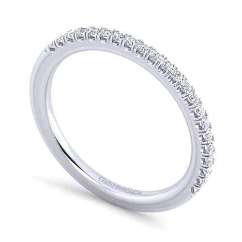 14K White Gold Matching Wedding Band